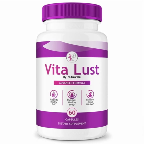 Vita Lust  Natural Daily Pill Formula Designed to align with Fitness Goals, Support active Lifestyle & Body Balance | Just 2 Easy-to-Swallow Pills Daily (60 Capsules)