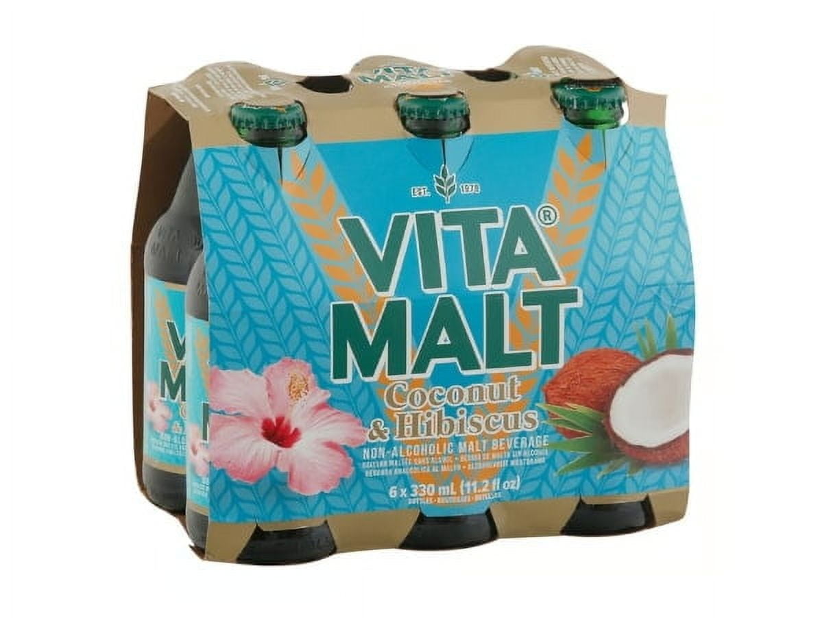 Iberia Vita Malt Coconut & Hibiscus Drink, 4/6pk
