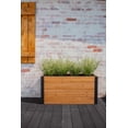 thumbnail image 1 of Vita Mezza 39"L x 16"W x 19"H Small Cedar Parklette Planter, Golden Brown, VT17715, 1 of 11