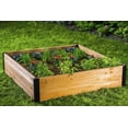thumbnail image 1 of Vita Mezza 48 in L x 48 in W x 11 in H Cedar Raised Garden Bed, Golden Brown, VT17703, 1 of 11