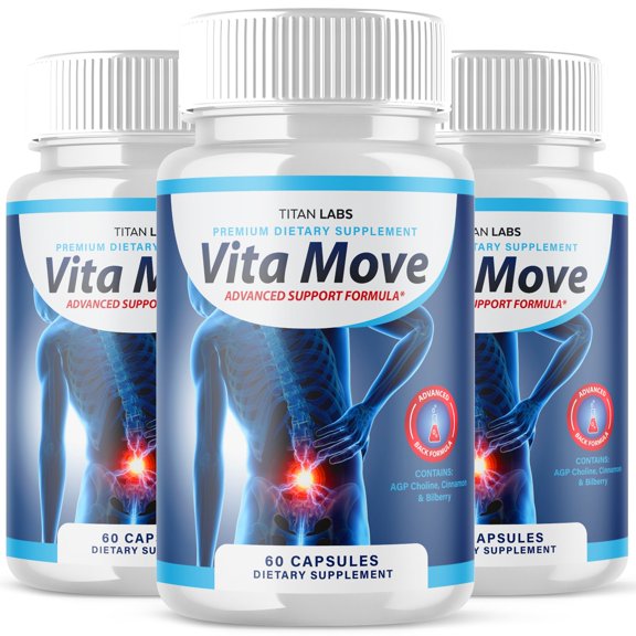 Vita Move Advanced Joints Support Supplement VitaMove 180 Capsules