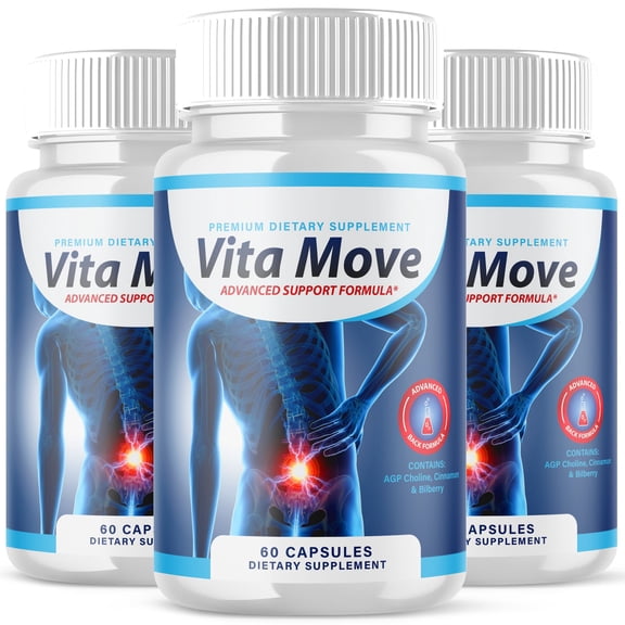Vita Move Joint Support Pills Advanced Mobility Support Supplement VitaMove 180 Capsules