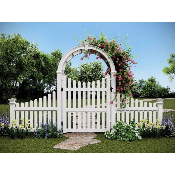 Vita Nantucket Deluxe Arbor with 60" Gate & Wings