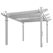 Vita Patio Roof Adjustable Weather-resistant Vinyl Avalon Louvered Pergola, White, 10x10