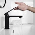 thumbnail image 1 of Stylish 6" Ht Single Handle Matte Black Bathroom Faucet B-102N, 1 of 11