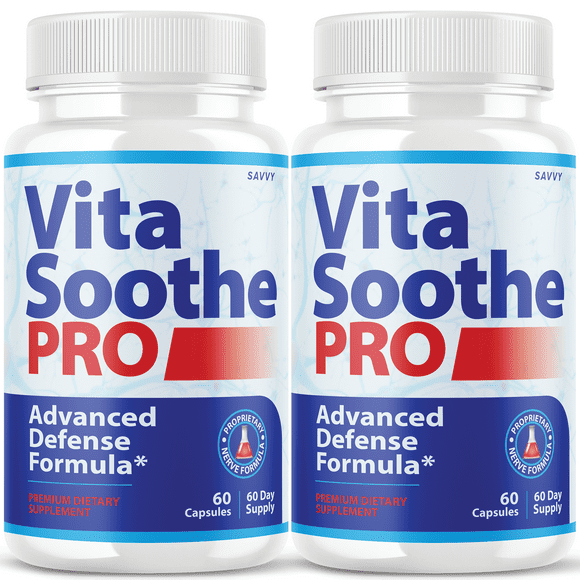 Vita Soothe Pro Supplement Vitasoothe Soothepro Nerve Support (2 Bottles - 120 Capsules)