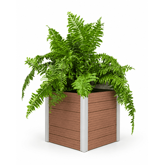 Vita Urbana 22 x 22 x 22 Brown Vinyl Planter