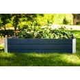 thumbnail image 1 of Vita Urbana 48"L x 48"W x 11"H Vinyl Raised Garden Bed, Slate Gray, 1 of 8