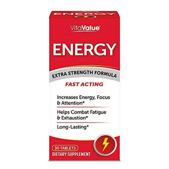 Vita Value Energy Extra Strength Formula, 30 Tablets - Walmart.com