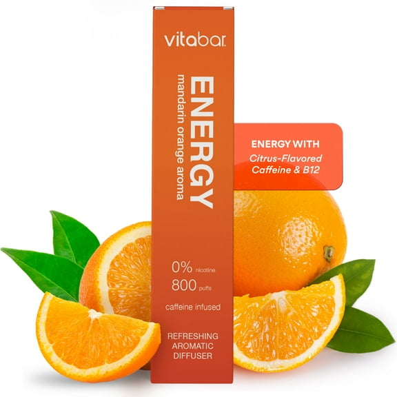 VitaBar Energy Aromatherapy Diffuser 9 Pack with Citrus Blend and Caffeine