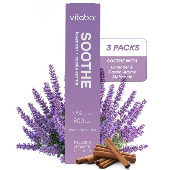 VitaBar Soothe Melatonin Aromatherapy Diffuser 3 Pack with Lavender Extracts