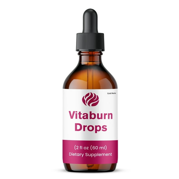 VitaBurn Drops Liquid Supplement, Vita Burn All Natural Extract Formula for Men and Women, Made in USA, Maximum Strength (1 Pack)