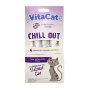 VitaCat by Salty Cat Chill Out Tuna & Chamomile Flavor Creamy Treats for Cats, 4-Pack