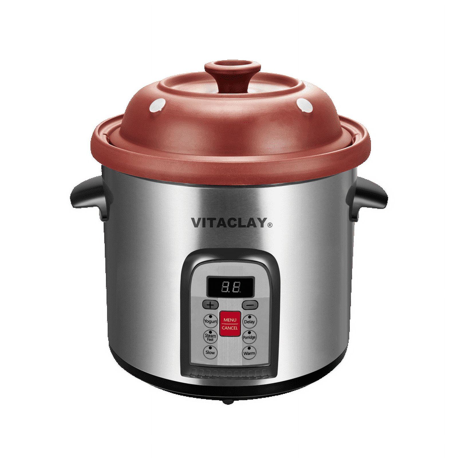 VitaClay Smart 6-In-1 Crock & Stock Pot - Organic Clay (6.5 Qt)