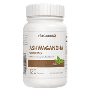 VitaCosmoX Ashwagandha Capsules 9000 mg, 120 Capsules