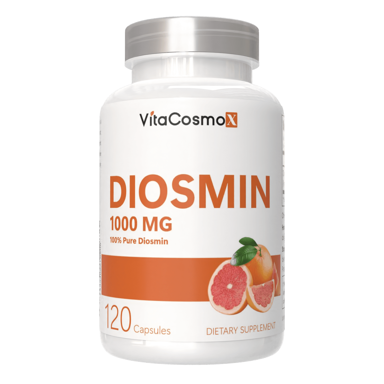 VitaCosmoX Diosmin Circulatory Health Support 1000mg 120 Veggie Capsules