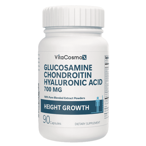VitaCosmoX Height Enhancement Vitamins - Helps Grow Taller, Increases Bone Strength - 90 Capsules