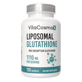 VitaCosmoX Liposomal Glutathione Supplement Setria 1100mg, 120 Capsules
