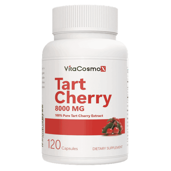 VitaCosmoX Tart Cherry High Potency 120 Vegetarian, Gluten Free Capsules