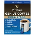 thumbnail image 1 of VitaCup Genius Keto Instant Coffee Packets in Single Serve Sticks, 10 Ct, 1 of 7