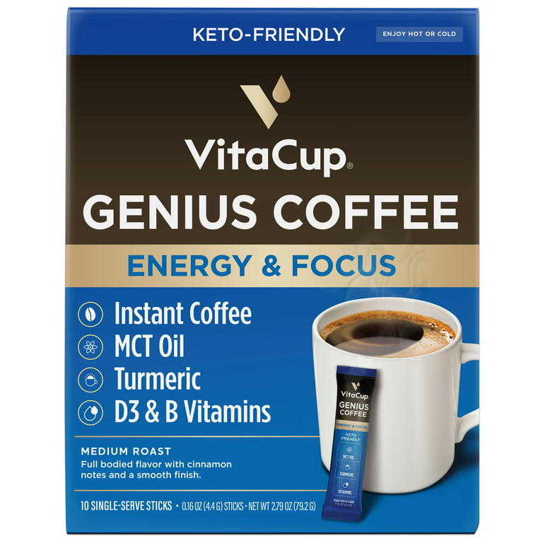 Vitacup Genius Energy & Focus Medium Roast Coffee - Single Serve