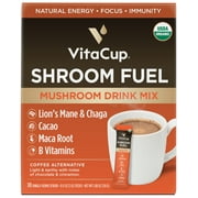 VitaCup Shroom Fuel Mushroom Instant Coffee Alternative Packets, 10 ct