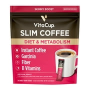 VitaCup Slim Coffee Instant Packets for Skinny Diet & Metabolism, 24 Ct