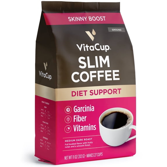 VitaCup Slim Ground Coffee for Skinny Diet & Metabolism, 11 ounces