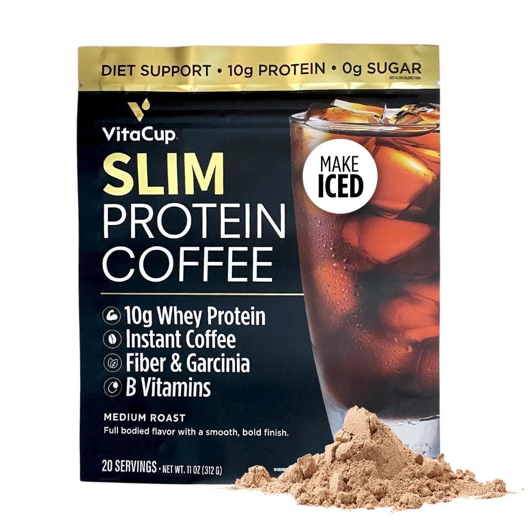 VitaCup Slim Protein Coffee for Diet Support, 20 Servings