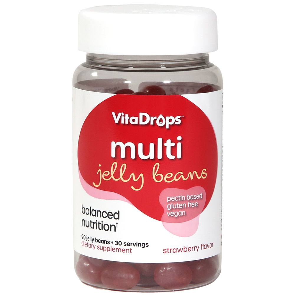 VitaDrops Multi Vitamin Jelly Beans Strawberry 90 Jelly Beans