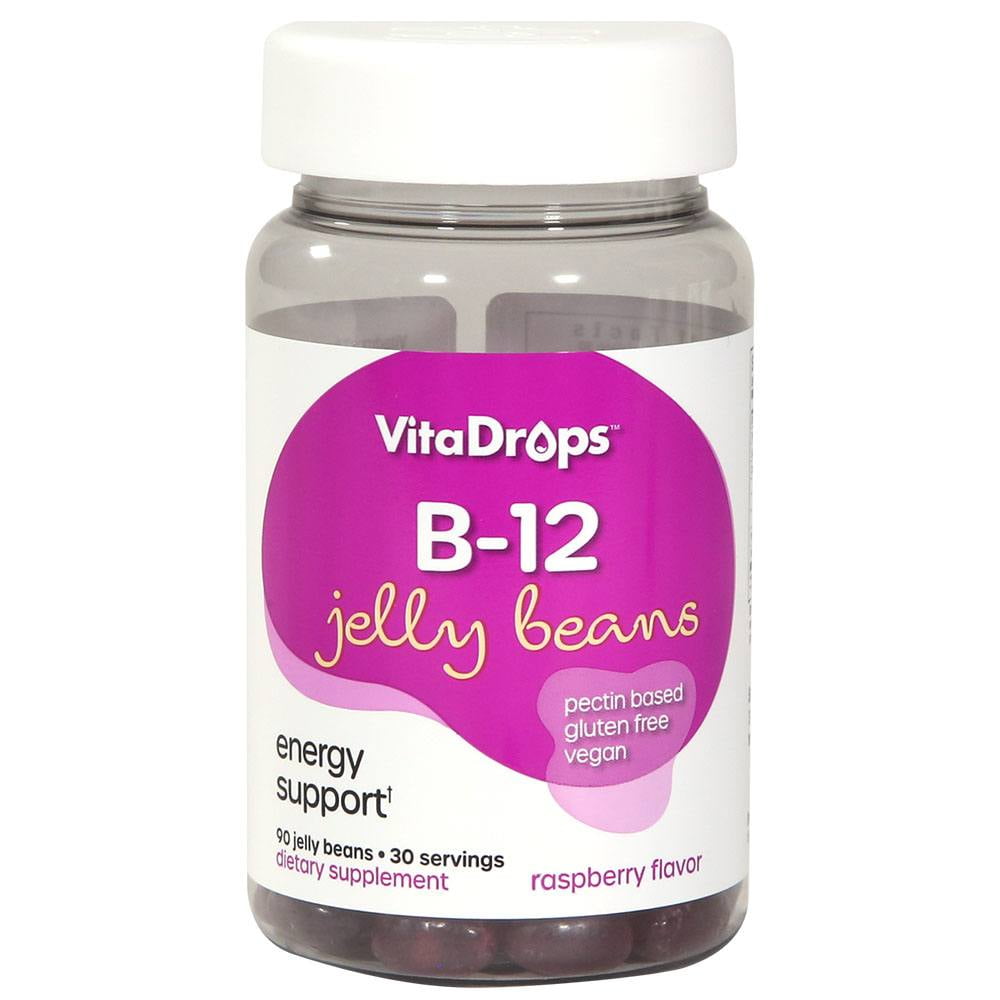 VitaDrops Vitamin B12 Jelly Beans Raspberry 1000 mcg. 90 Jelly
