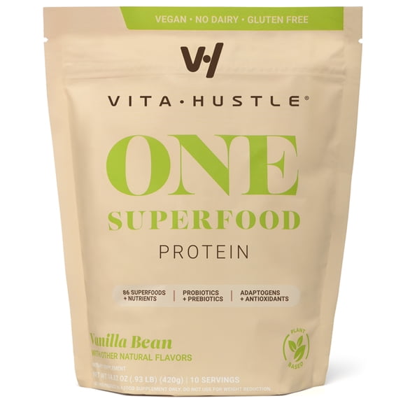 One Superfood Protein + Greens, All-in-One Nutrition Shake, 20g Plant Protein, Vanilla,10 Servings