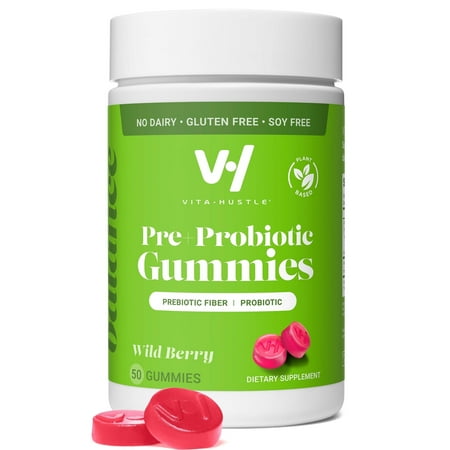 Probiotic Gummies with Prebiotic Fiber, 50 Count
