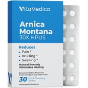 VitaMedica Arnica Montana 30X HPUS Tablets, 30 Ct Travel Size