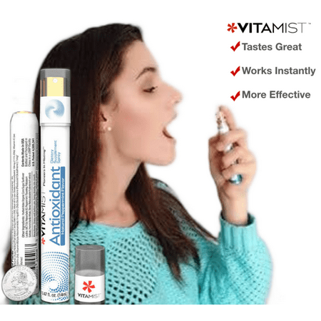 Organic Antioxidants Oral Spray - Works Instantly - Tastes Great - More Effective