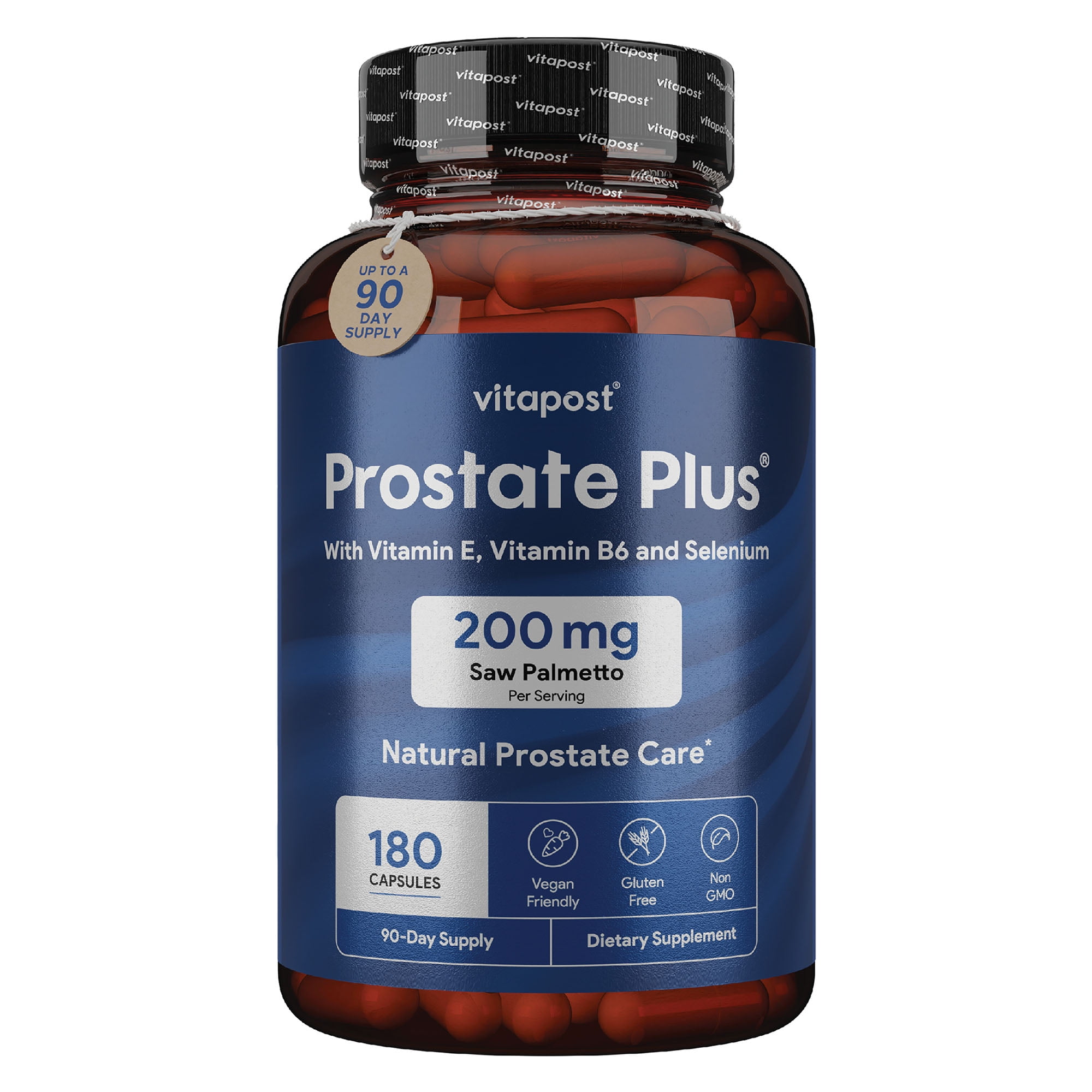 VitaPost Prostate Plus Supplement with Zinc, Saw Palmetto, Pygeum - 60  Capsules