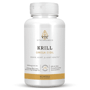 VTC VitaTradingCo. Krill Omega-3 Oil Supplement | 100mg Pure Antarctic Neptune Krill Oil NKO | EPA & DHA Astaxanthin | Brain, Heart, Joint & Eye Support | 60 Softgels