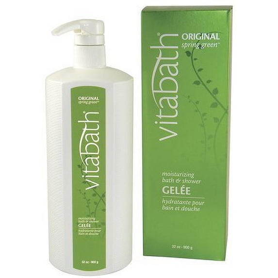 Vitabath Original Spring Green Moisturizing Bath & Shower Gelee-32 oz (Quantity of 2)