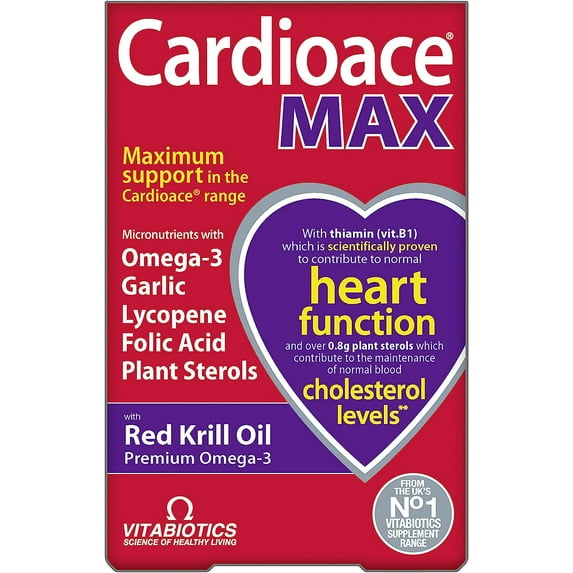 Vitabiotics Cardioace Max 84 Capsules Maximum Support for Heart Function
