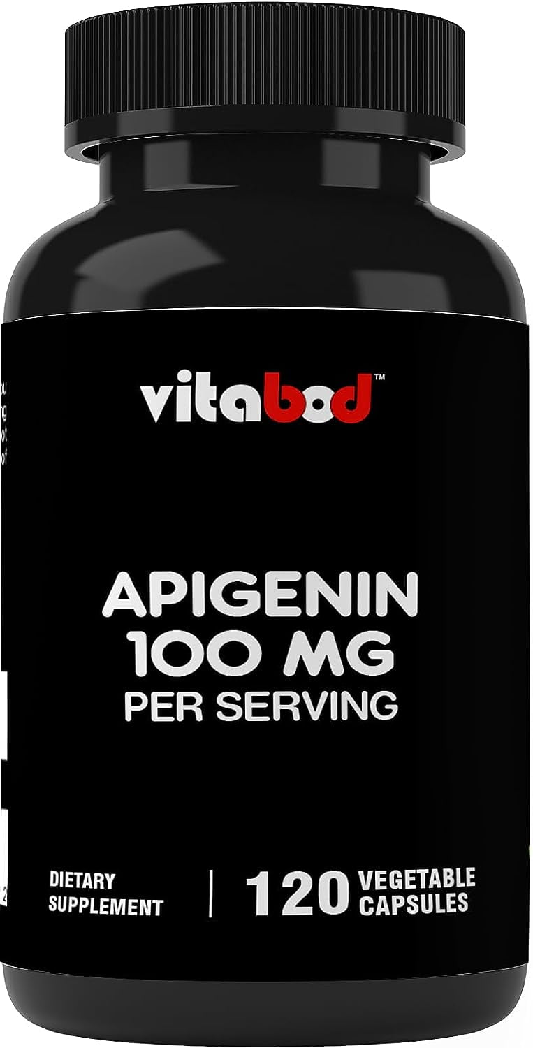 Vitabod Apigenin 100mg per Serving 120 Vegetable Capsules Raw Plant