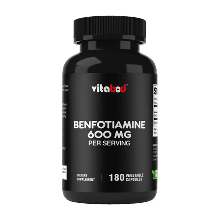 Vitabod Benfotiamine 600mg 180 Vegetarian Capsules - Also Called Fat Soluble Vitamin