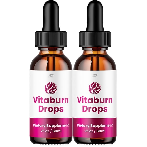 Vitaburn Drops VitaburnDrops Extra Strength All Natural Healthy Organic Support, 2 Pack, 2 Month Supply