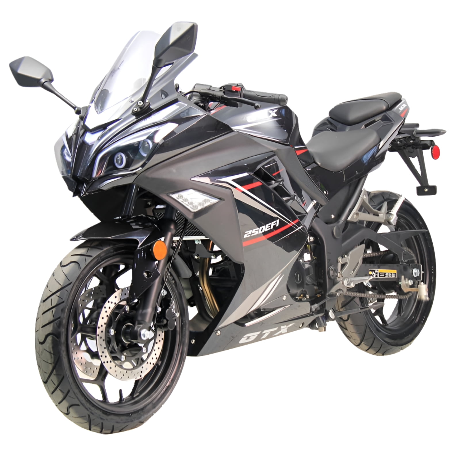 Vitacci GTX-250 Black Motorcycle | EFI Manual 5 Speed - Walmart.com