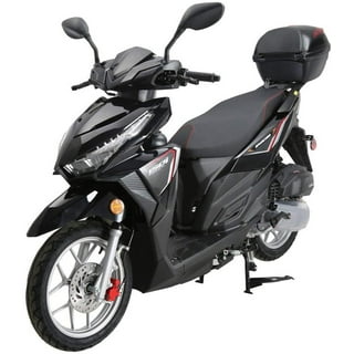 TAO 49cc / 50cc street legal fully automatic scooter moped with a Matching  trunk - Choose your color, Black Blue Red Green and Pink