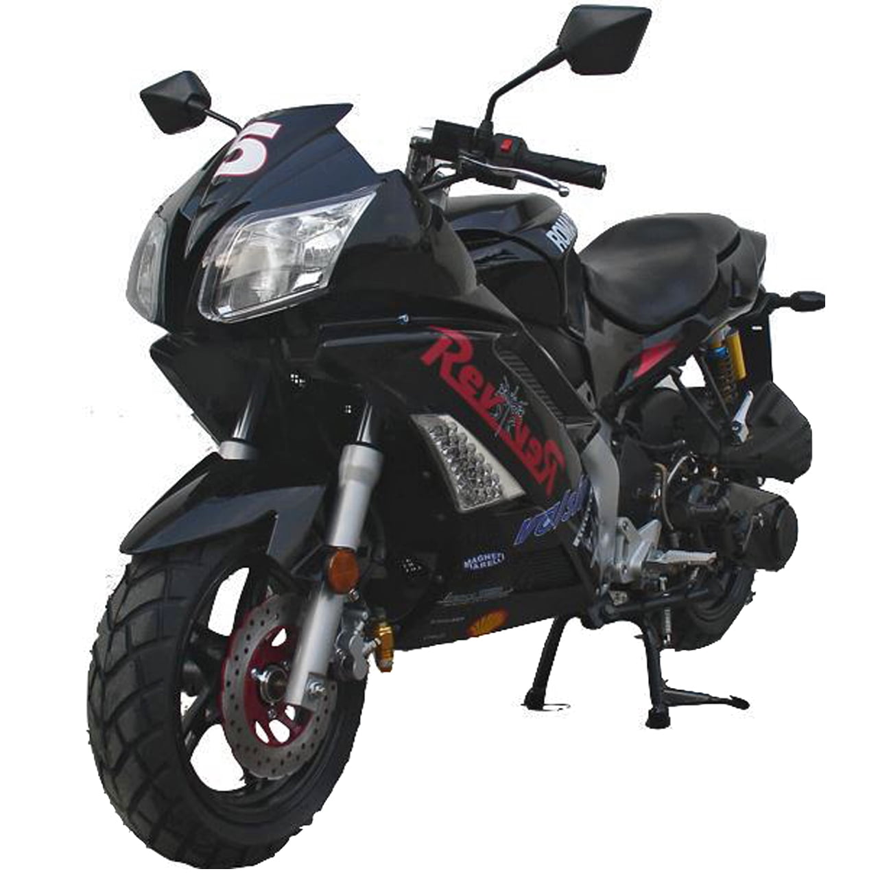 Vitacci Roma 150cc Cafe Motorcycle, 4 Stroke-Black - Free Shipping To Your Door