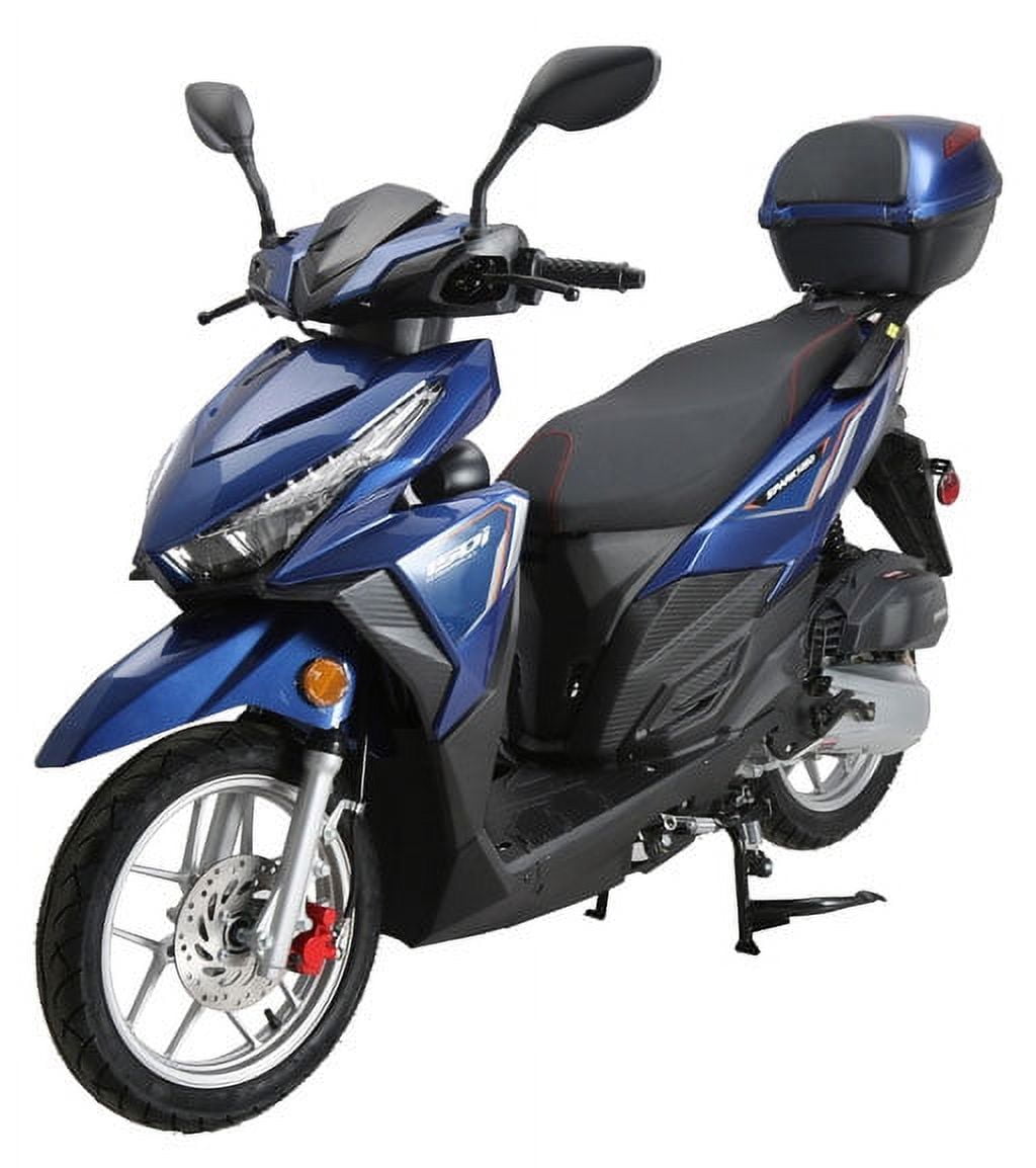 HHH 2023 Brand New Upgraded 49cc/ 50cc Gas Fully Automatic Scooter Moped  MP50-02 with Matching Trunk - Sporty Black color 