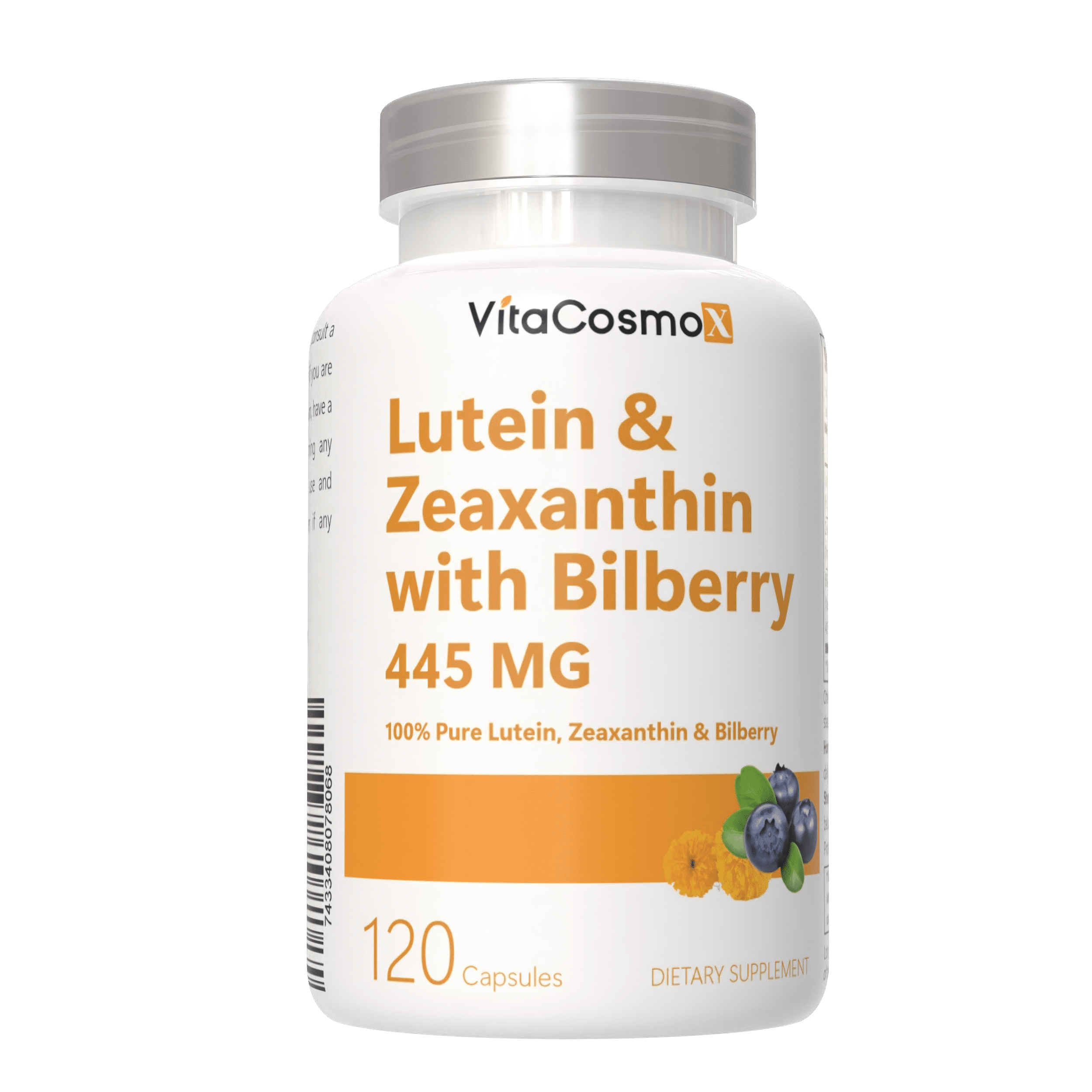 VitaCosmoX Premium Lutein, Zeaxanthin, Bilberry Capsules, 40mg Lutein ...
