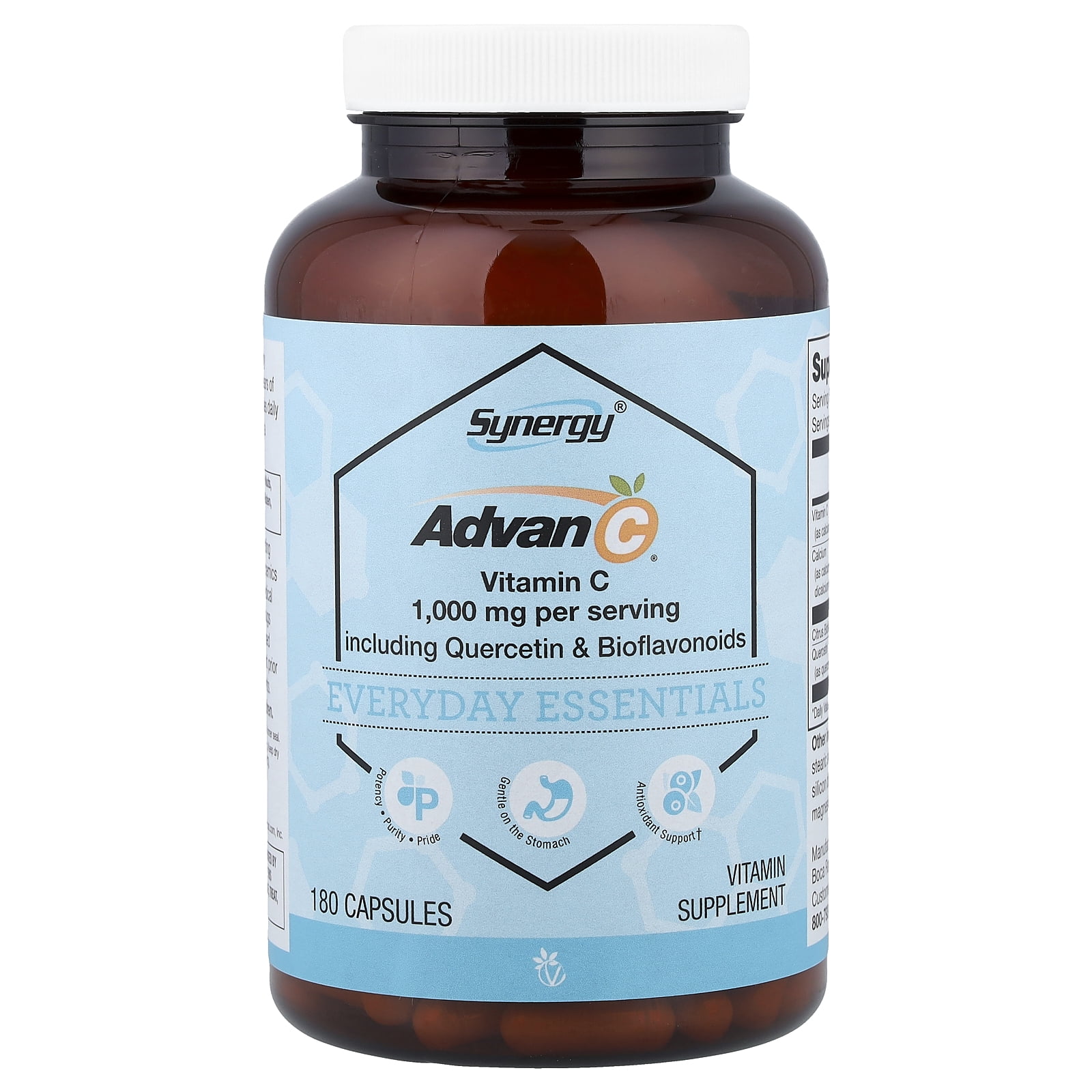 Vitacost Synergy®, Advan-C® Including Quercetin & Bioflavonoids, 180 Capsules