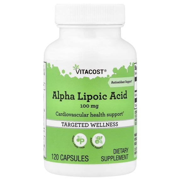 Vitacost Alpha Lipoic Acid, 100 mg, 120 Capsules