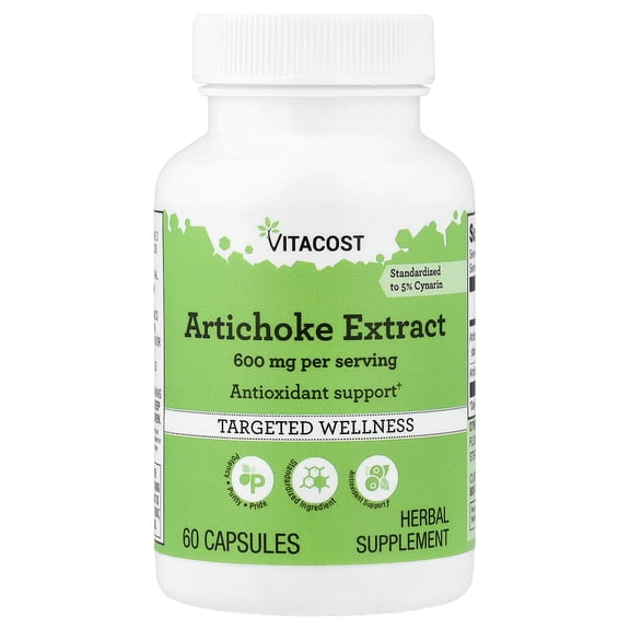 Vitacost Artichoke Extract, 60 Capsules (300 mg per Capsule)